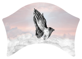 Praying Hands Clouds Pink